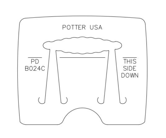 Picture of *REDESIGNED* Pancake Die B024C Wide Center Wave Barrette-Medium