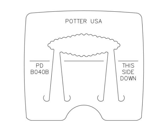 Picture of *REDESIGNED* Pancake Die B040B Scalloped Diamond Barrette-Medium