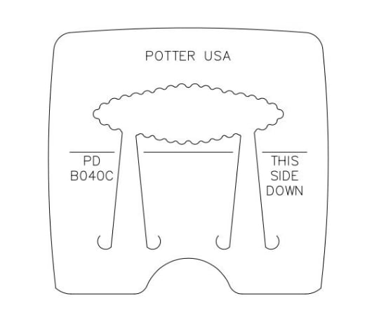 Picture of *REDESIGNED* Pancake Die B040C Scalloped Diamond Barrette-Large