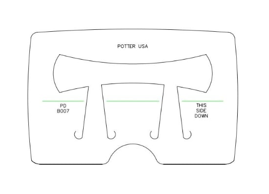 Picture of *REDESIGNED* Bracelet Die B007 Double Taper 6 1/4"