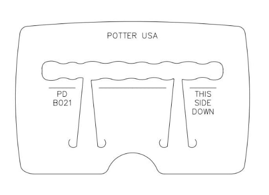 Picture of *REDESIGNED* Pancake Die Bracelet B021 Skinny Ocean Wave 6 7/8"