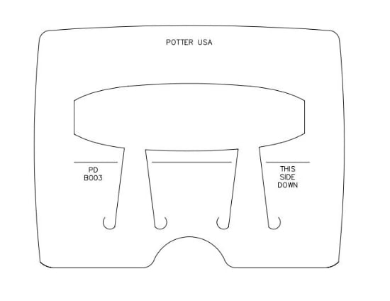Picture of *REDESIGNED* Pancake Die Bracelet B003 Wide Square Taper 6"