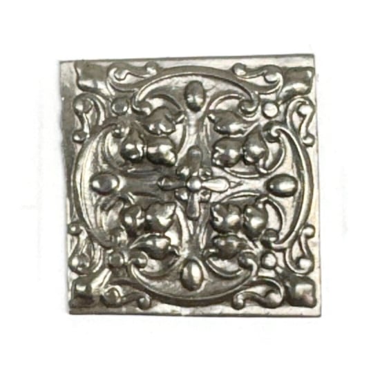 Picture of Sterling Silver Stamping Floral Square