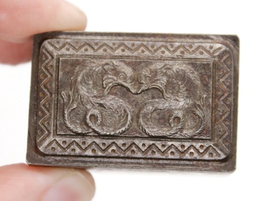 Picture of Impression Die Medieval Kissing Dolphins