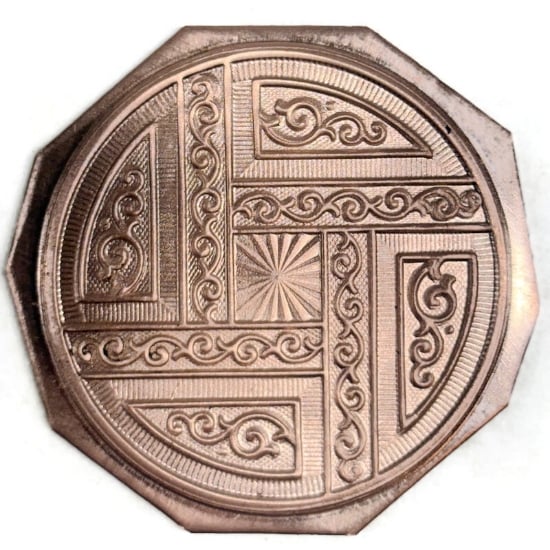 Picture of Copper Stamping Geometric Coin
