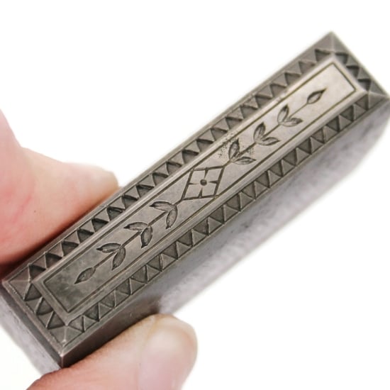 Picture of Impression Die Floral Geometric Bar Pin