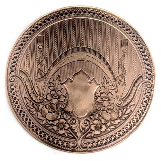 Picture of Copper Stamping Floral Pocket Watch Design
