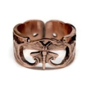 Picture of Copper Stamping Nouveau Dragonfly Ring Band