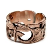 Picture of Copper Stamping Nouveau Dragonfly Ring Band