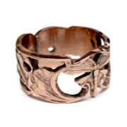 Picture of Copper Stamping Nouveau Dragonfly Ring Band