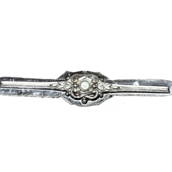 Picture of Sterling Silver Stamping Ribbon & Leaves Ring