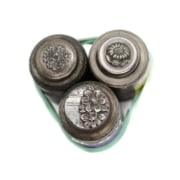 Picture of Impression Die Floral Czech Glass Buttons Shot Plate