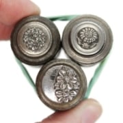 Picture of Impression Die Floral Czech Glass Buttons Shot Plate