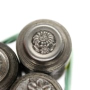 Picture of Impression Die Floral Czech Glass Buttons Shot Plate