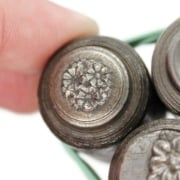 Picture of Impression Die Floral Czech Glass Buttons Shot Plate