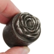 Picture of Impression Die Czech Rose Glass Button