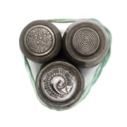 Picture of Impression Die Small Czech Glass Buttons Trio