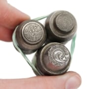 Picture of Impression Die Small Czech Glass Buttons Trio