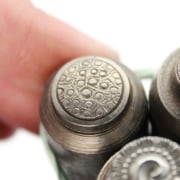 Picture of Impression Die Small Czech Glass Buttons Trio