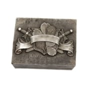 Picture of Impression Die Swords & Clovers Heraldic Banner