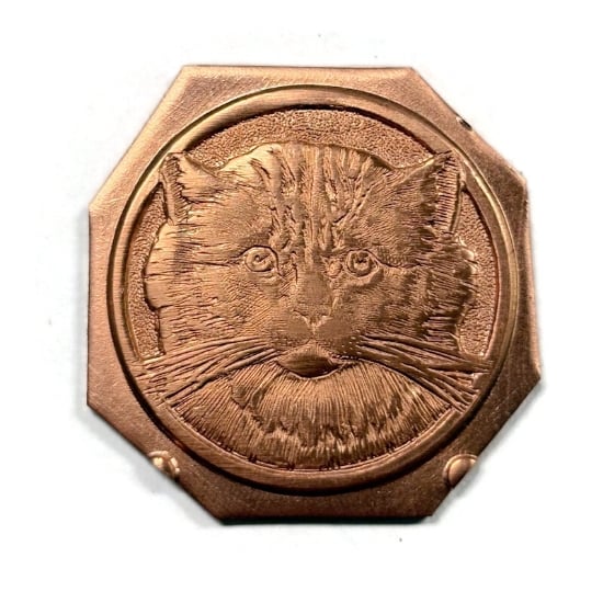 Picture of Copper Stamping Large Cat Face