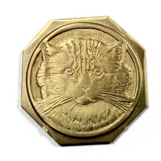 Picture of Brass Stamping Large Cat Face