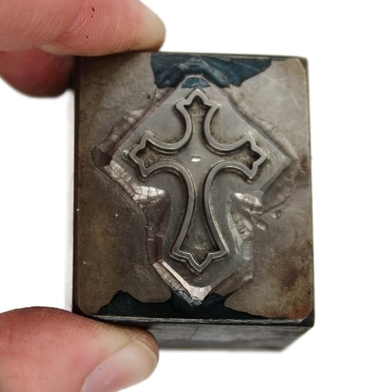 Picture of Impression Die Enamel Gothic Cross