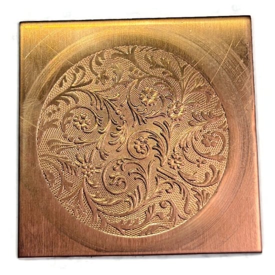 Picture of Copper Stamping Floral Pocket Watch Case