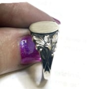 Picture of Sterling Silver Stamping Flowy Leaves Ring