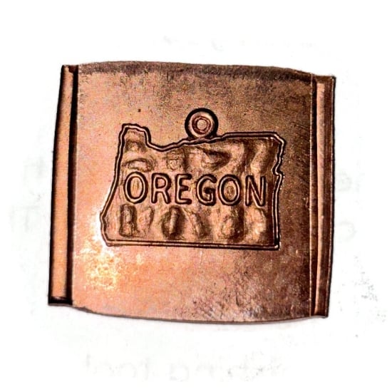 Picture of Copper Stamping Oregon Charm