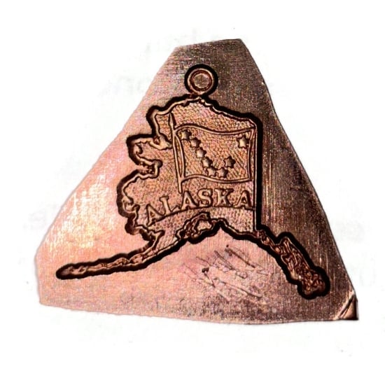 Picture of Copper Stamping Alaska Charm