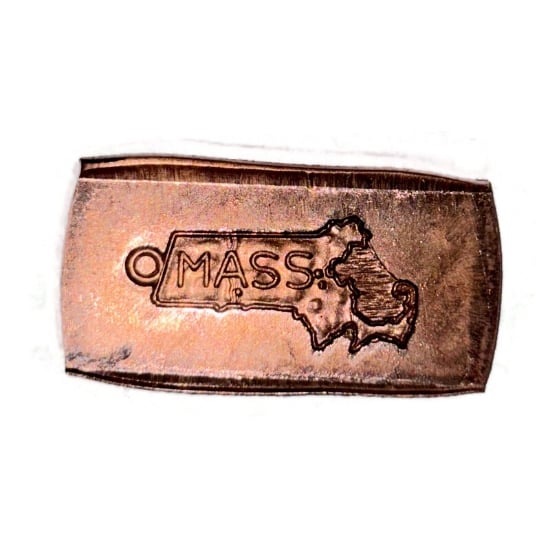 Picture of Copper Stamping Massachusetts Charm