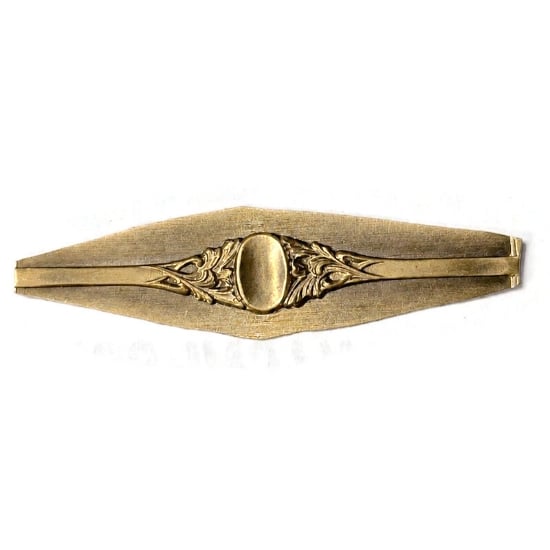 Picture of Brass Stamping Leafy Signet Ring