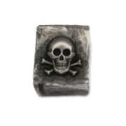 Picture of Impression Die Tiny Skull & Crossbones with Settings