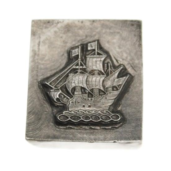 Picture of Impression Die Enamel Pirate Ship Pin