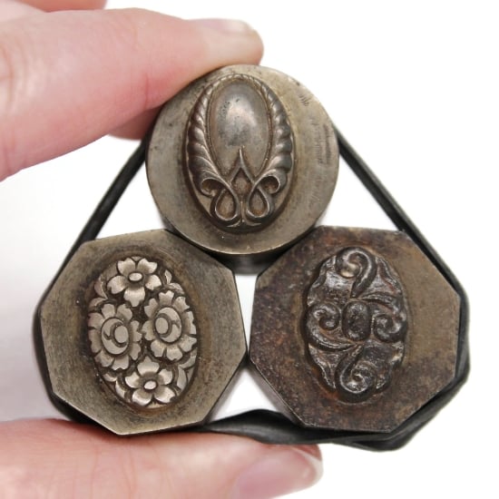 Picture of Impression Die Antique Buttons Trio