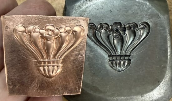 Picture of Copper Stamping Flower in a flower