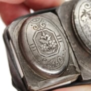 Picture of Impression Die Hanging Flowers Lockets Pair