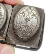 Picture of Impression Die Hanging Flowers Lockets Pair
