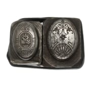 Picture of Impression Die Hanging Flowers Lockets Pair