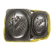 Picture of Impression Die Snowdrops Mourning Lockets Pair