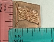 Picture of Copper Stamping Peace Flag - set of 2