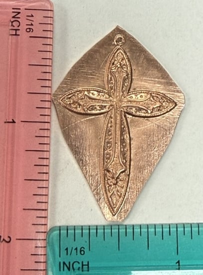 Picture of Copper Stamping Ornate Cross
