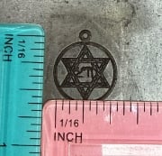 Picture of Copper Stamping Jewish Star Charm - Set of 2
